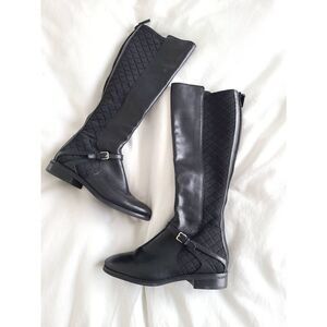 Cole Haan Womens Leather Upper Buckle Strap Accent Imogene Boot II Black Size 5B